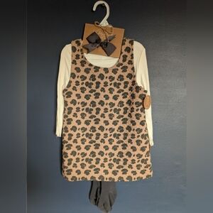 [NWT] Lila & Jack | Cheetah/Leopard Print Dress w/ White Long Sleeve Top